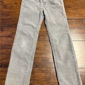 7 For All Mankind Gray Corduroy Denim Pants Boys Size 10 90s Style